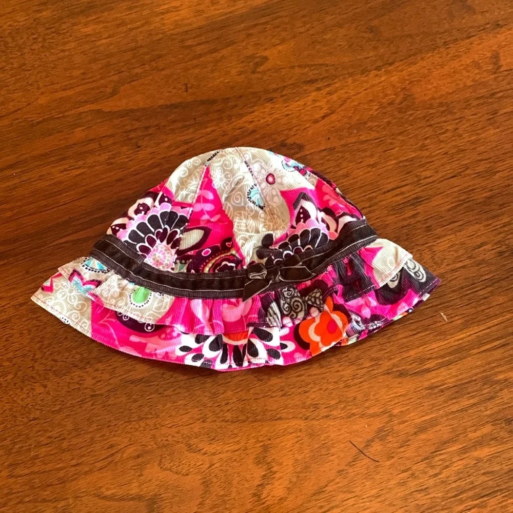 The Childrens Place Baby Girl Ruffle Sun Hat 3-6 Months Cotton Floral